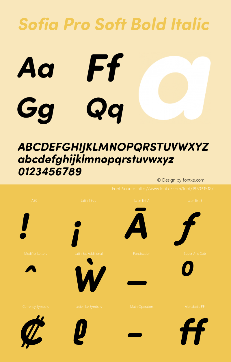 Sofia Pro Soft Bold Italic Version 2.000图片样张