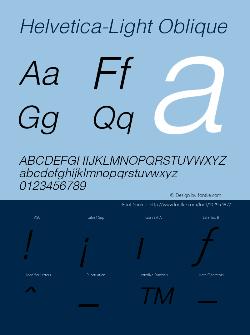 Helvetica-Light Oblique 001.001图片样张