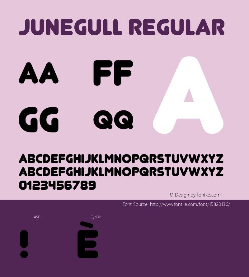 Junegull Regular Version 3.201; ttfautohint (v1.4.1)图片样张