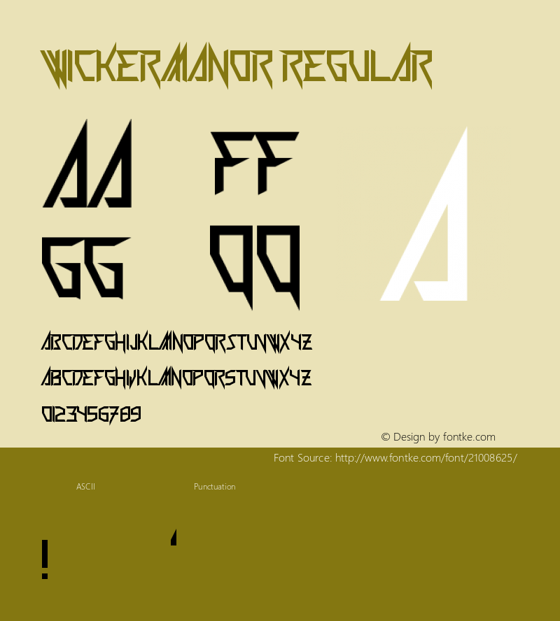 Wickermanor Regular Version 1.0图片样张