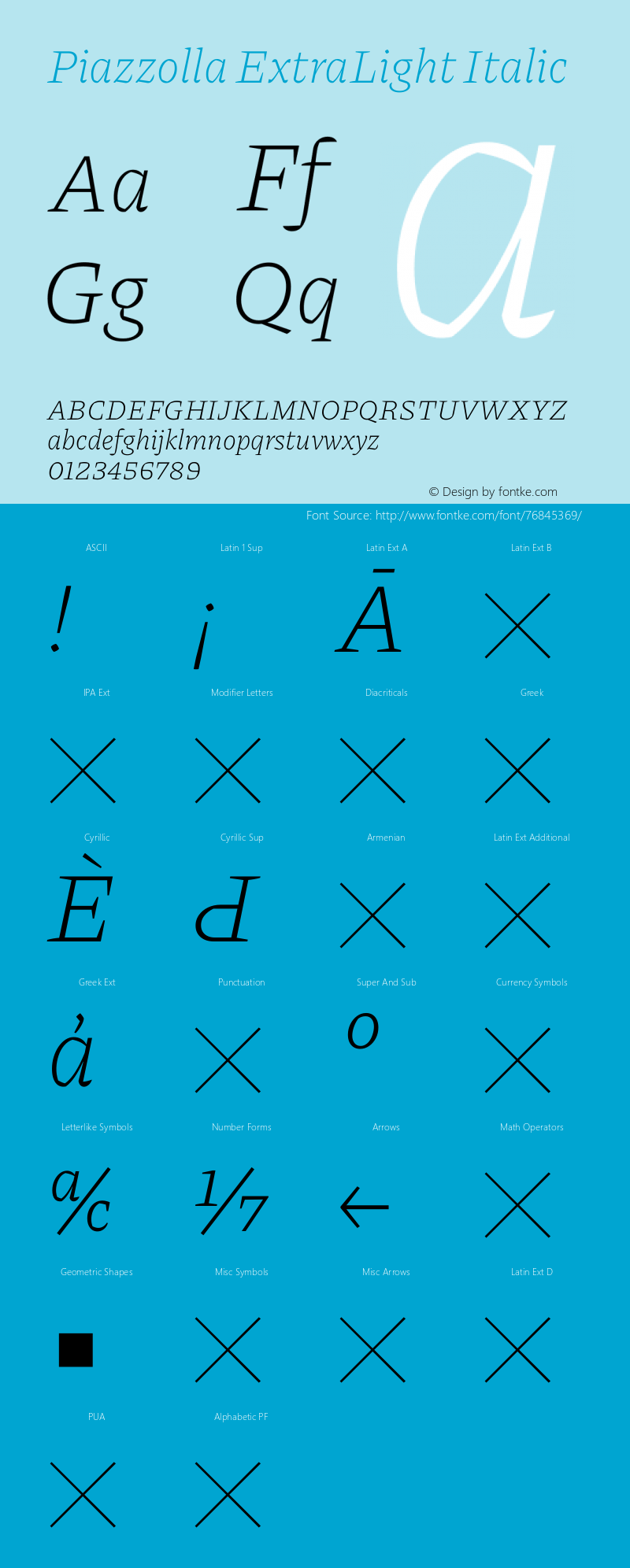 Piazzolla ExtraLight Italic Version 2.001图片样张