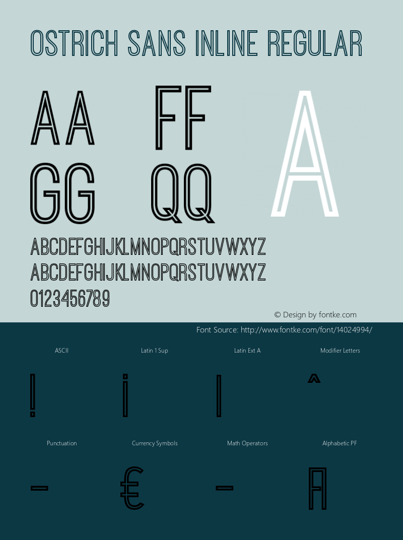 Ostrich Sans Inline Regular Version 1.002图片样张