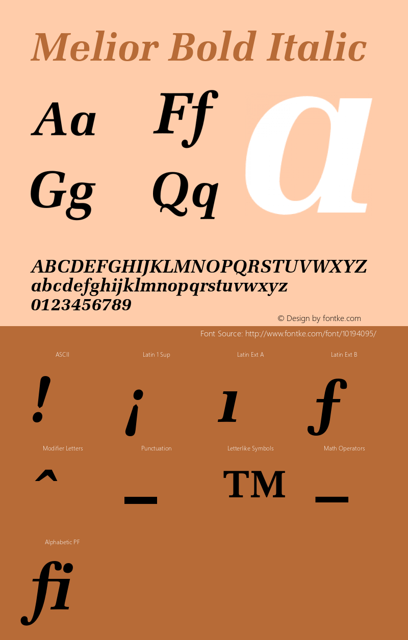 Melior Bold Italic 001.002图片样张