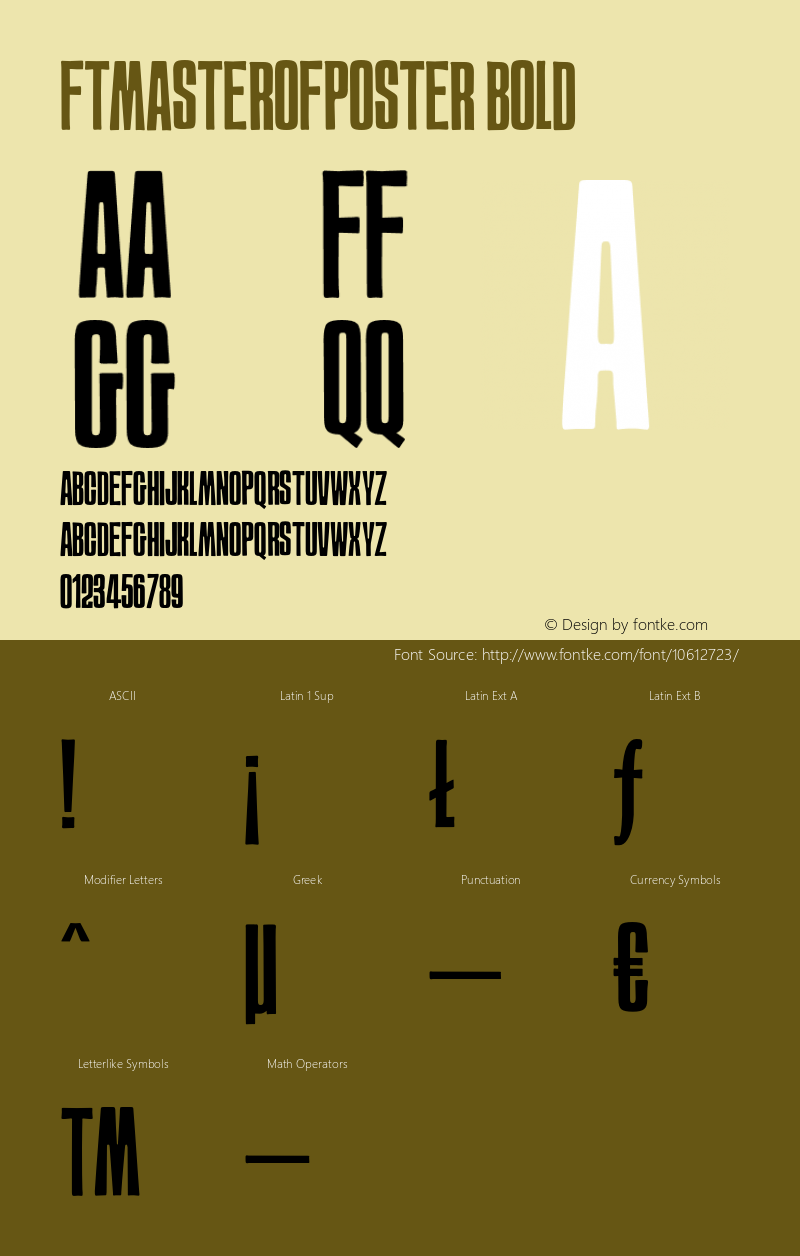 FTMASTEROFPOSTER Bold Version 1.000;com.myfonts.fenotype.ft-master-of-poster.bold.wfkit2.3nqX图片样张