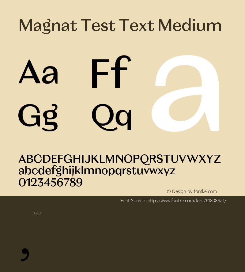 Magnat Test Text Medium Version 1.000;PS 001.000;hotconv 1.0.88;makeotf.lib2.5.64775图片样张