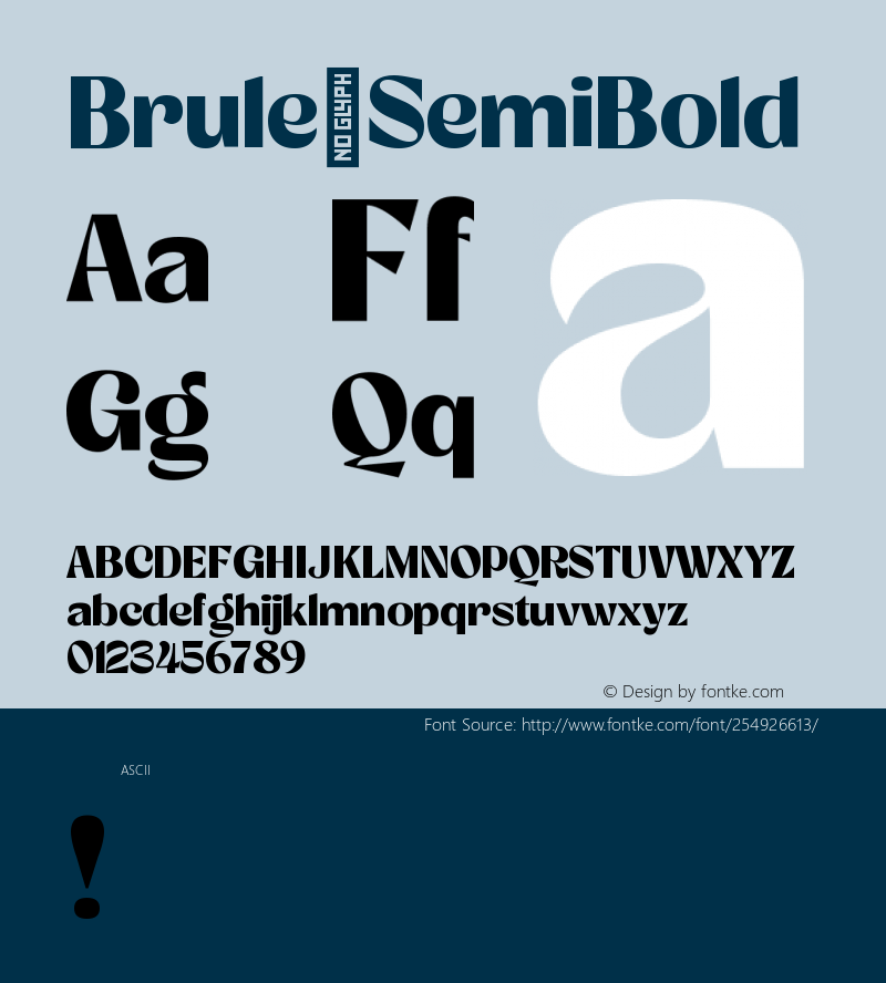 Brule SemiBold Version 1.000;hotconv 1.0.109;makeotfexe 2.5.65596图片样张