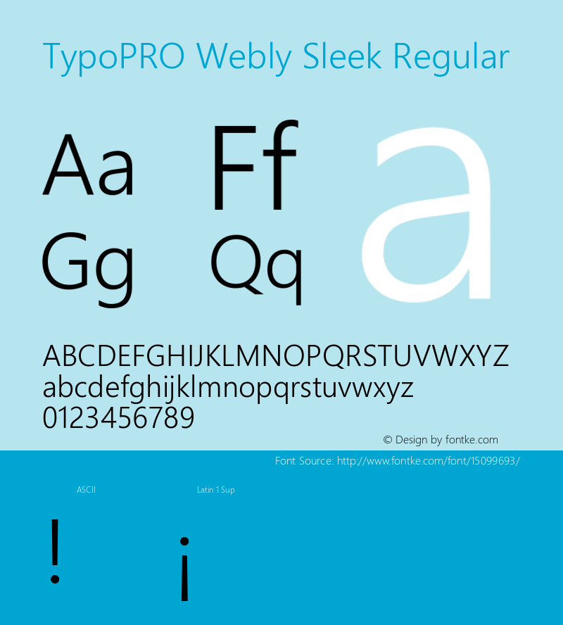 TypoPRO Webly Sleek Regular Version 0.10 January 23, 2013图片样张