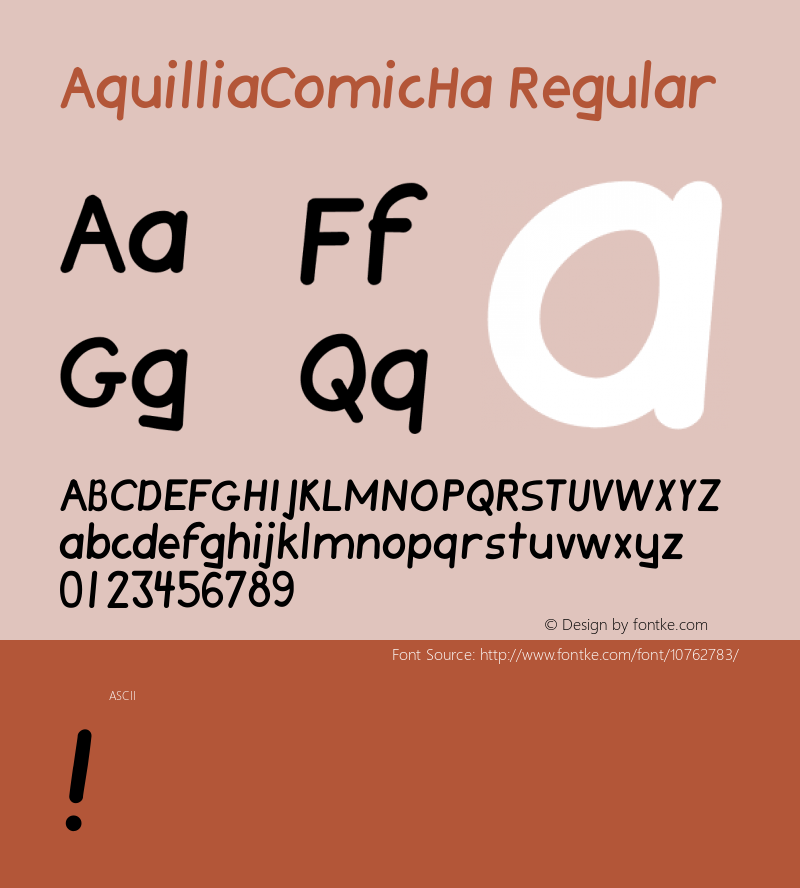 AquilliaComicHa Regular -------------- d:\aff09\AQUILLIA.FF1 ----------图片样张