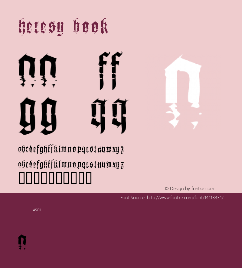 heresy Book Version Macromedia Fontograp图片样张