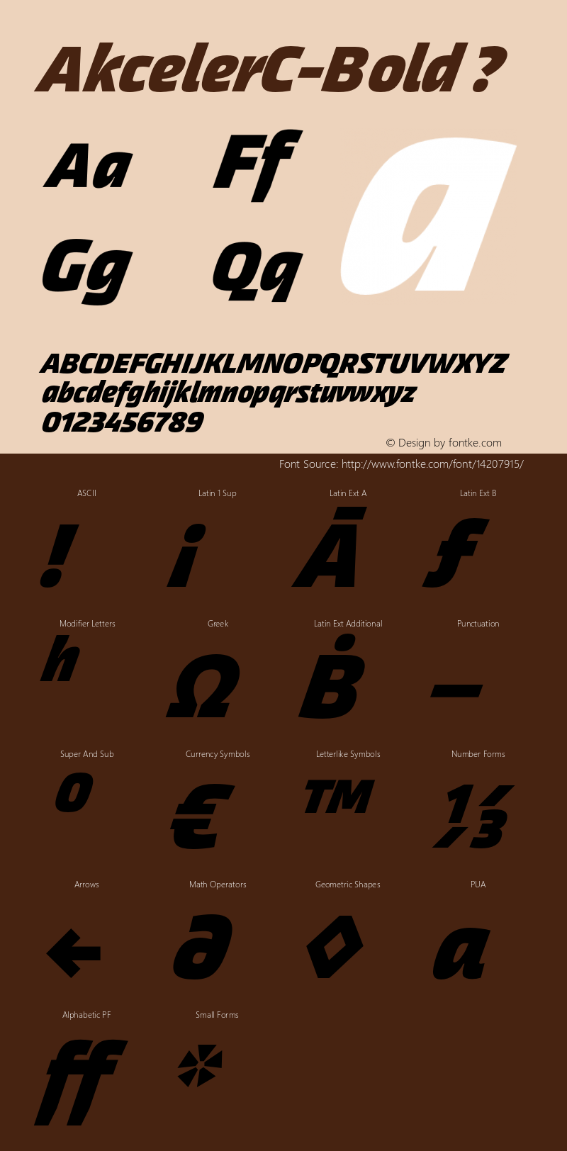 AkcelerC-Bold ? Version 1.000 2011 initial release;com.myfonts.adtypo.akceler.c-bold.wfkit2.42w7图片样张