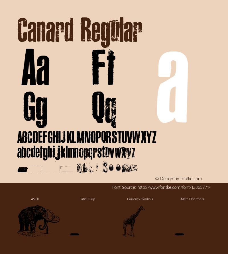 Canard Regular Version 1.00 January 7, 2010, initial release图片样张