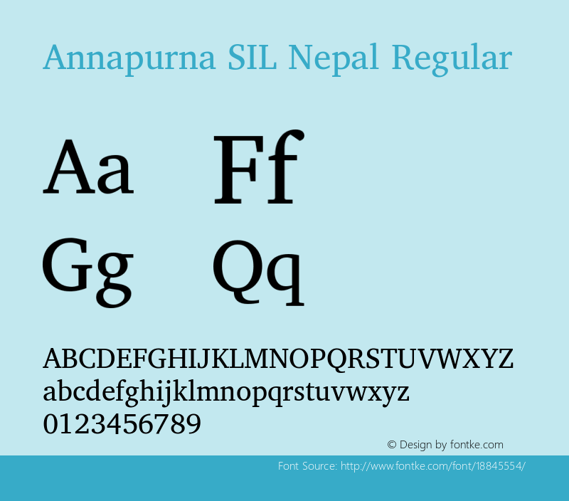 Annapurna SIL Nepal Regular Version 1.202 ; RegionNepal noSS图片样张