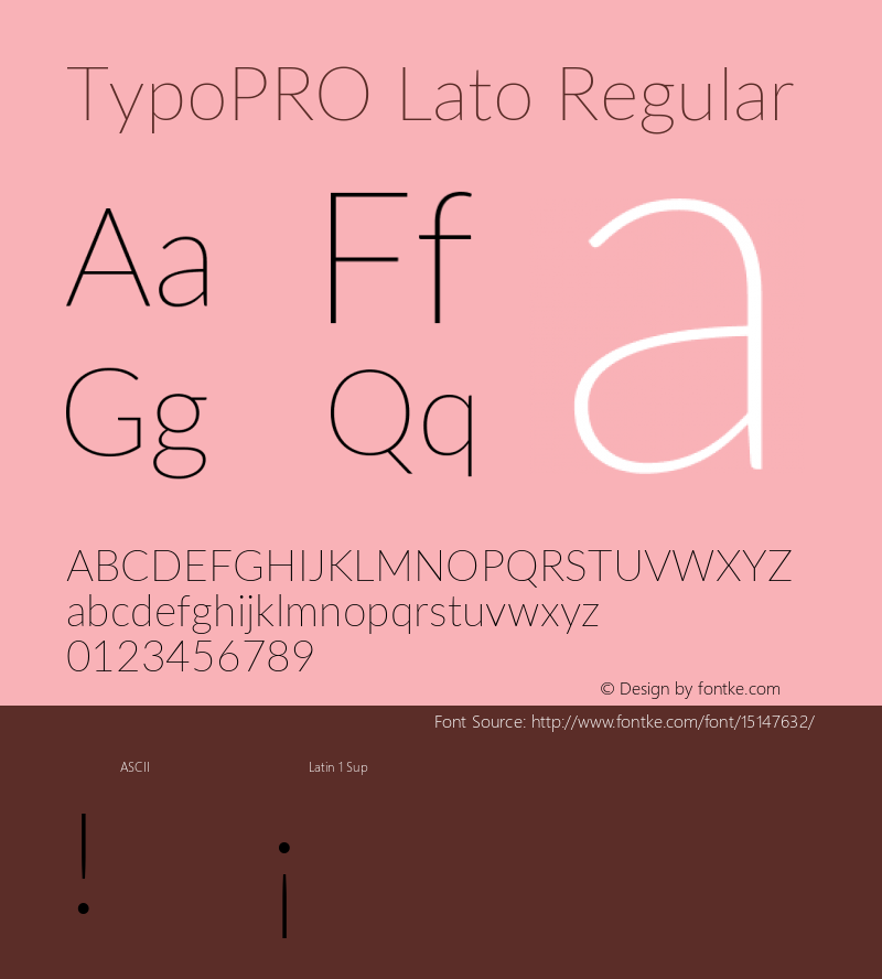 TypoPRO Lato Regular Version 2.010; 2014-09-01; http://www.latofonts.com/图片样张