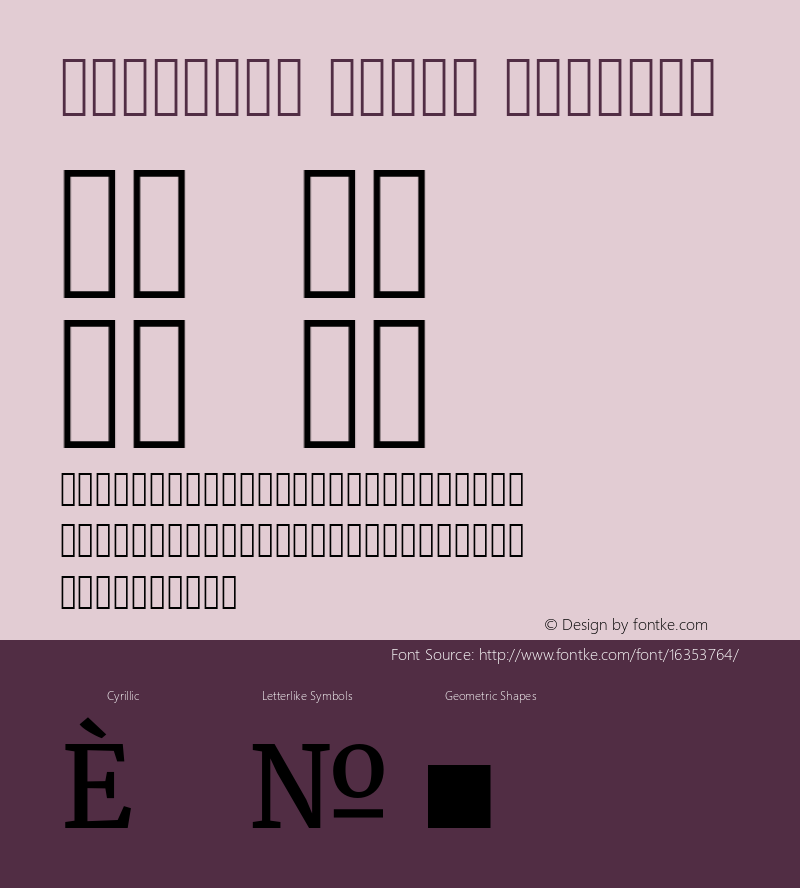 Rosalind Serif Regular Version 1.584;PS 001.584;hotconv 1.0.70;makeotf.lib2.5.58329图片样张