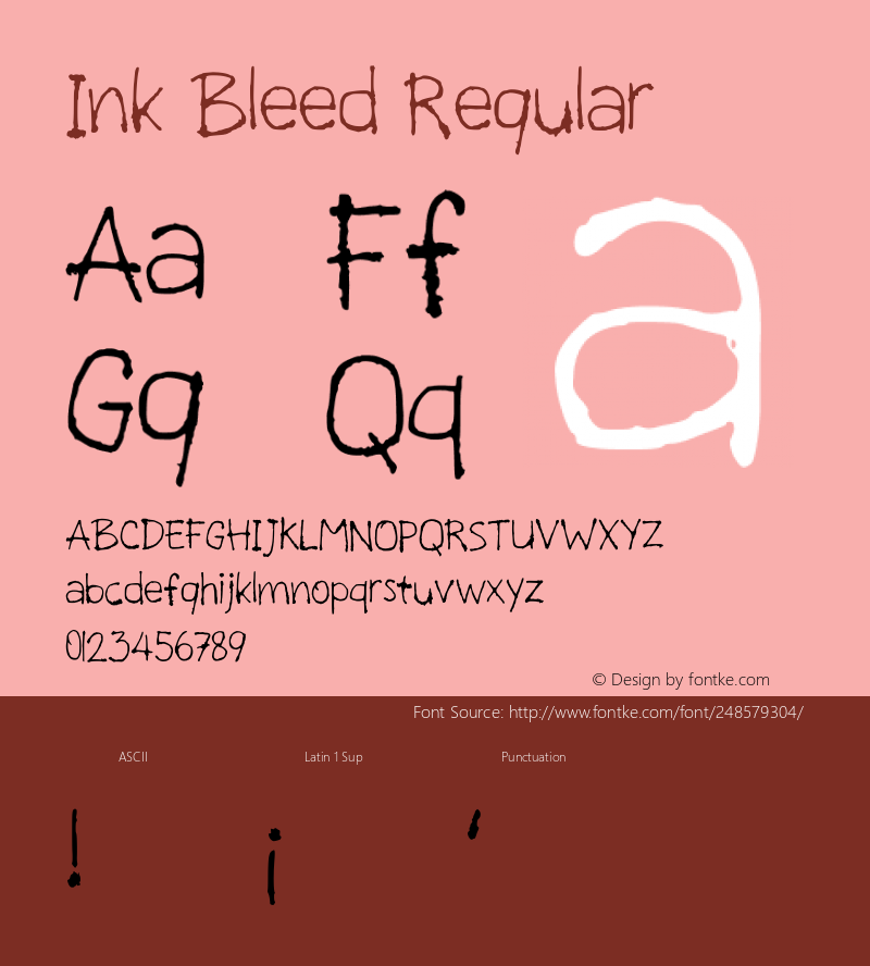 Ink Bleed Regular Version 001.004图片样张