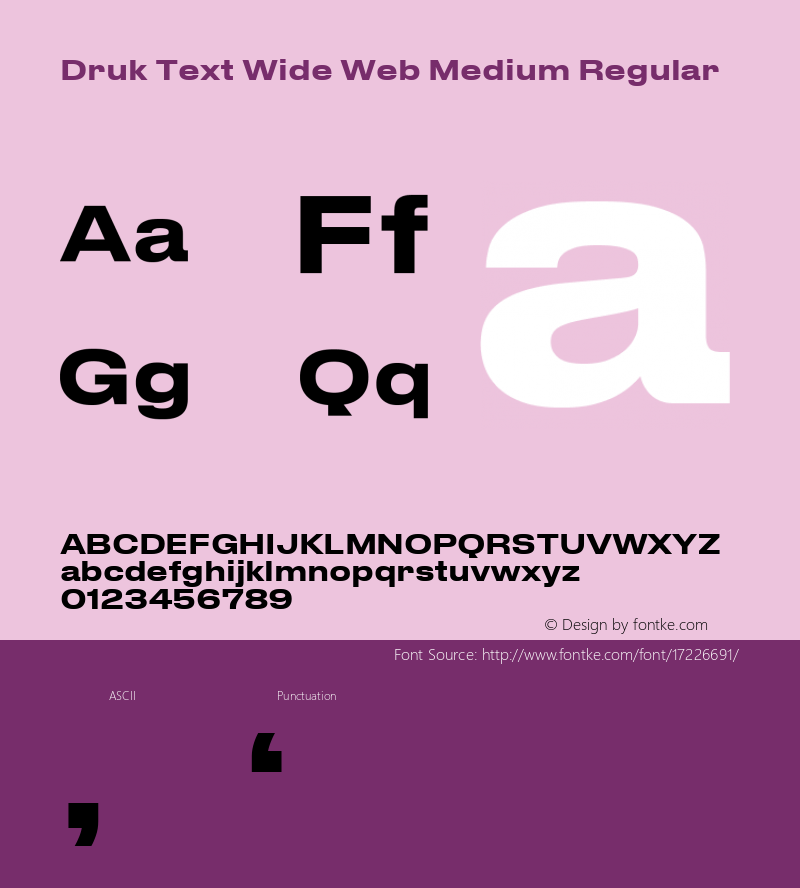 Druk Text Wide Web Medium Regular Version 1.1 2015图片样张