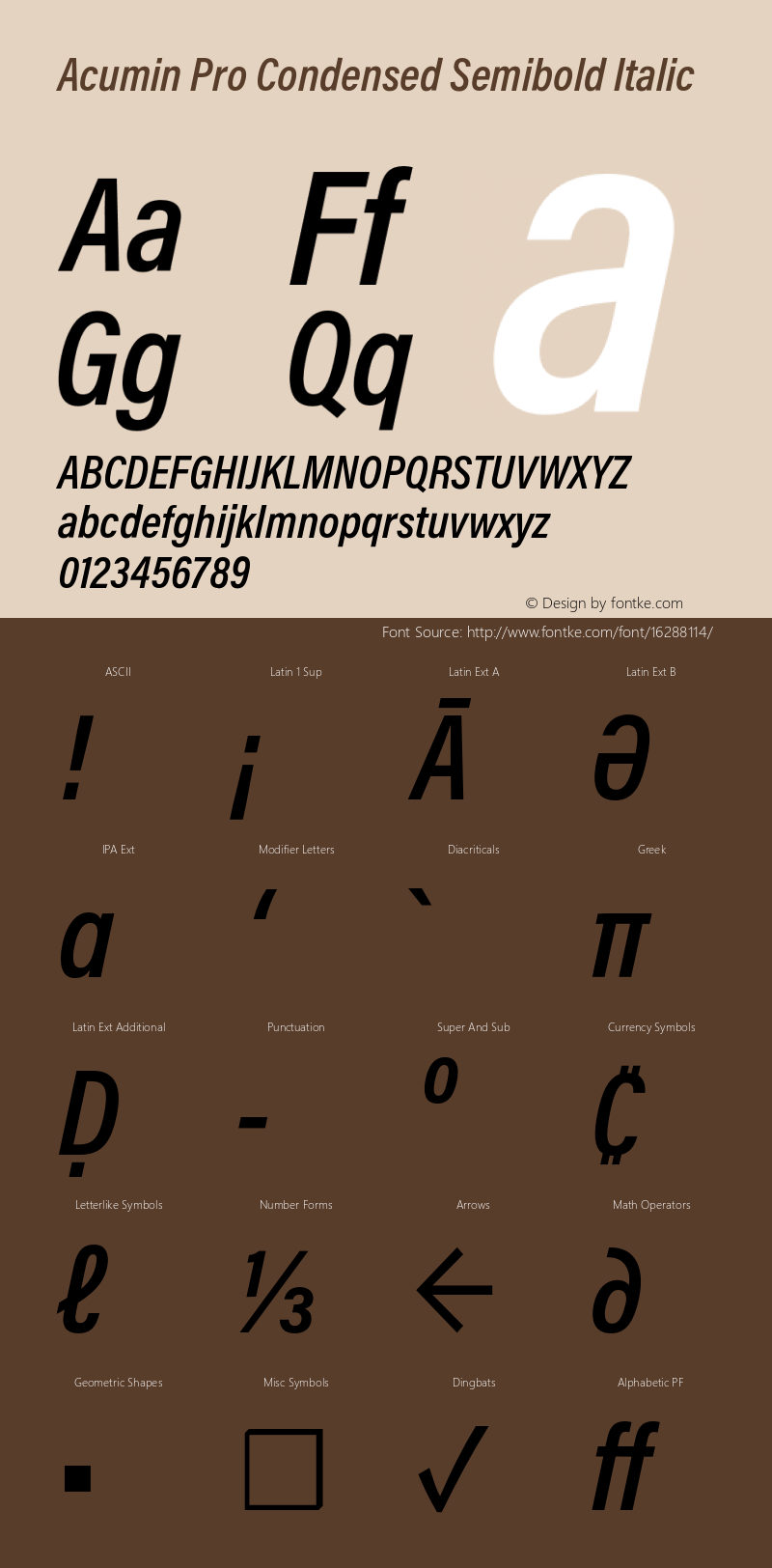 Acumin Pro Condensed Semibold Italic Version 1.011图片样张