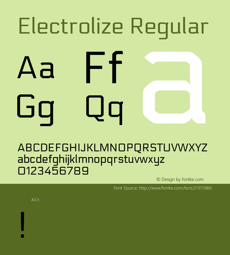 Electrolize Regular 图片样张