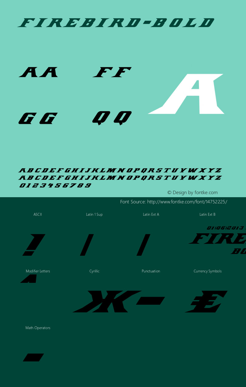 Firebird-Bold ☞ Version 1.000;com.myfonts.cerri-antonio.Firebird.bold.wfkit2.421Z图片样张