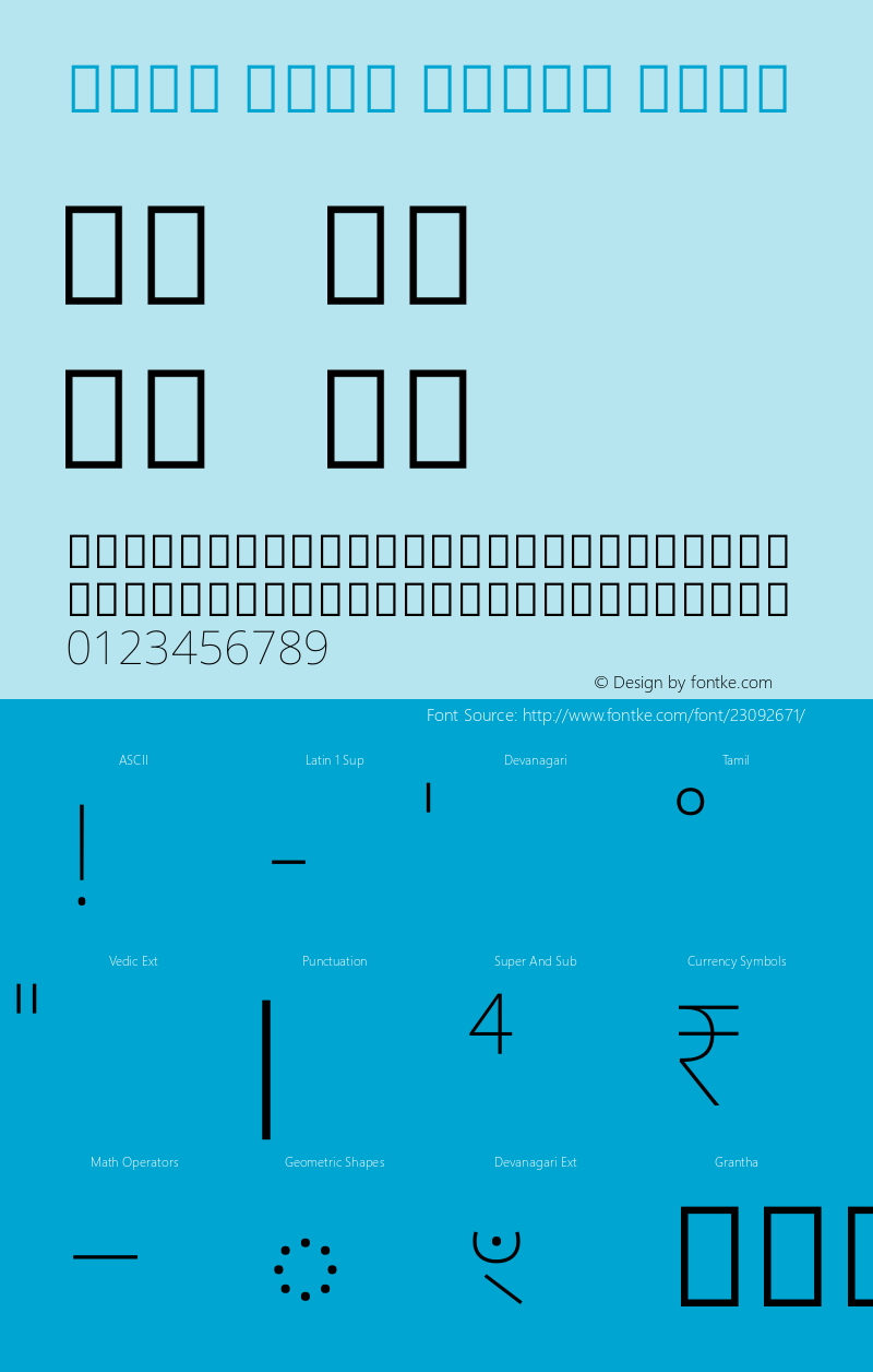 Noto Sans Tamil Thin Version 1.901图片样张