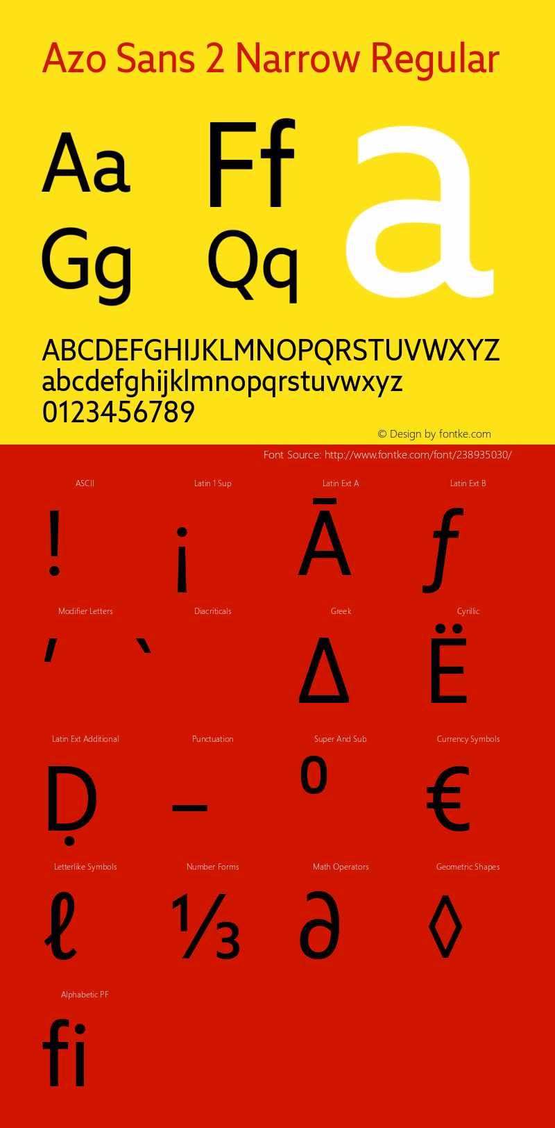 Azo Sans 2 Narrow Regular Version 2.003图片样张