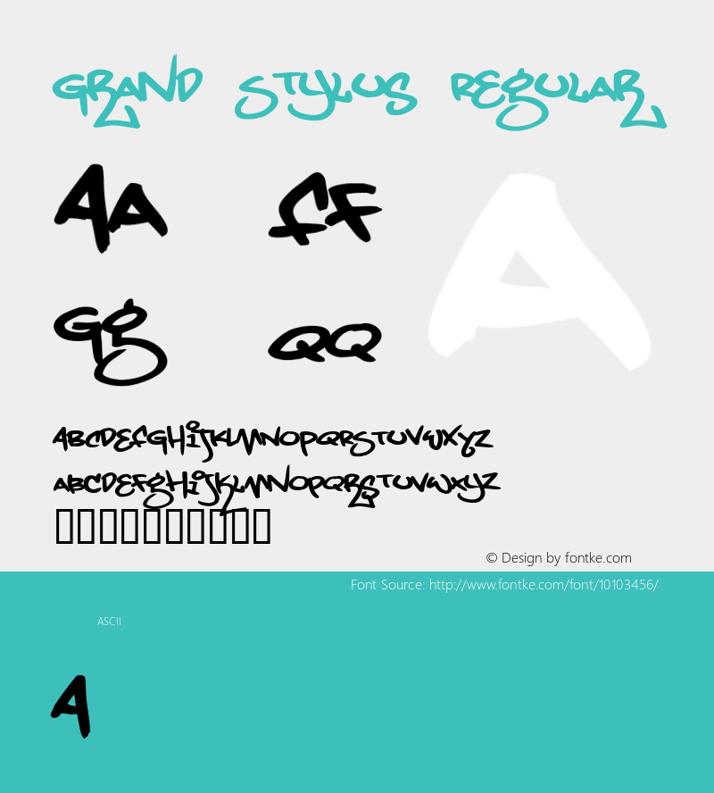 Grand Stylus Regular 2001; 1.0, initial release图片样张