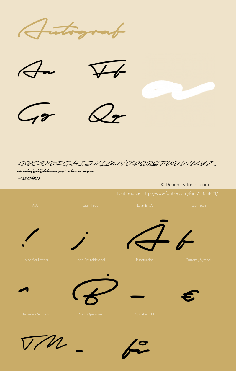 Autograf ☞ Version 1.000;com.myfonts.easy.mawns.autograf.regular.wfkit2.version.4oXJ图片样张