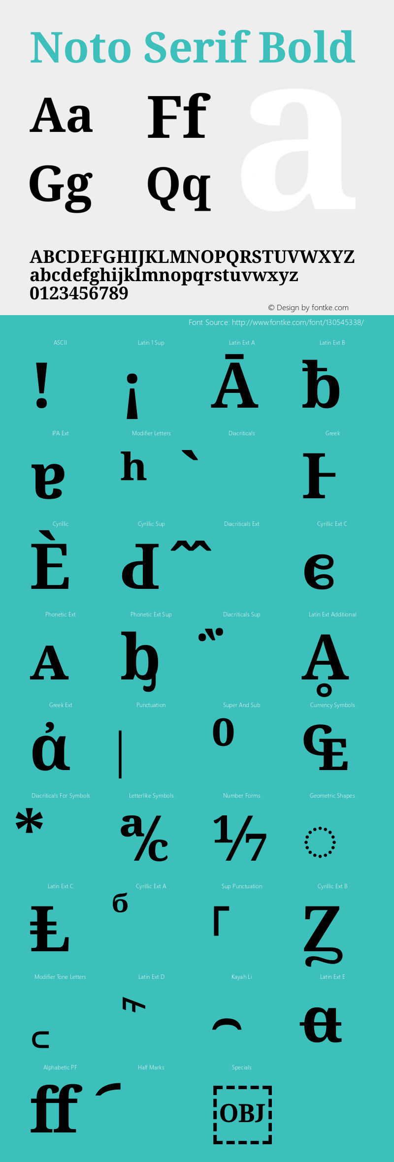 Noto Serif Bold Version 2.004图片样张