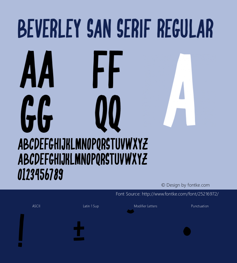 BeverleySanSerif 1.000图片样张