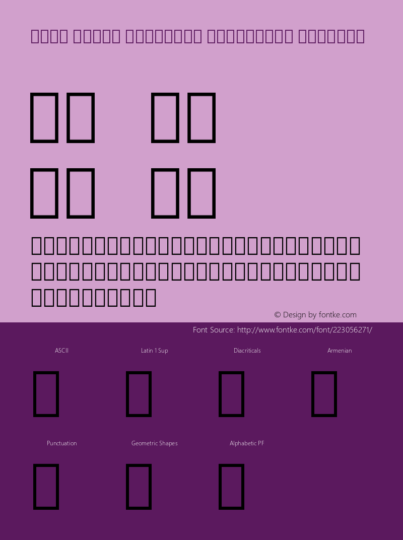 Noto Serif Armenian Condensed Regular Version 2.005图片样张