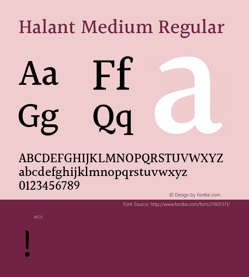 Halant Medium Regular 图片样张