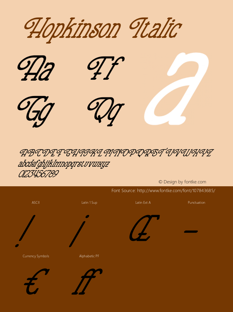 Hopkinson Italic Version 1.00;November 25, 2020;FontCreator 12.0.0.2563 64-bit图片样张