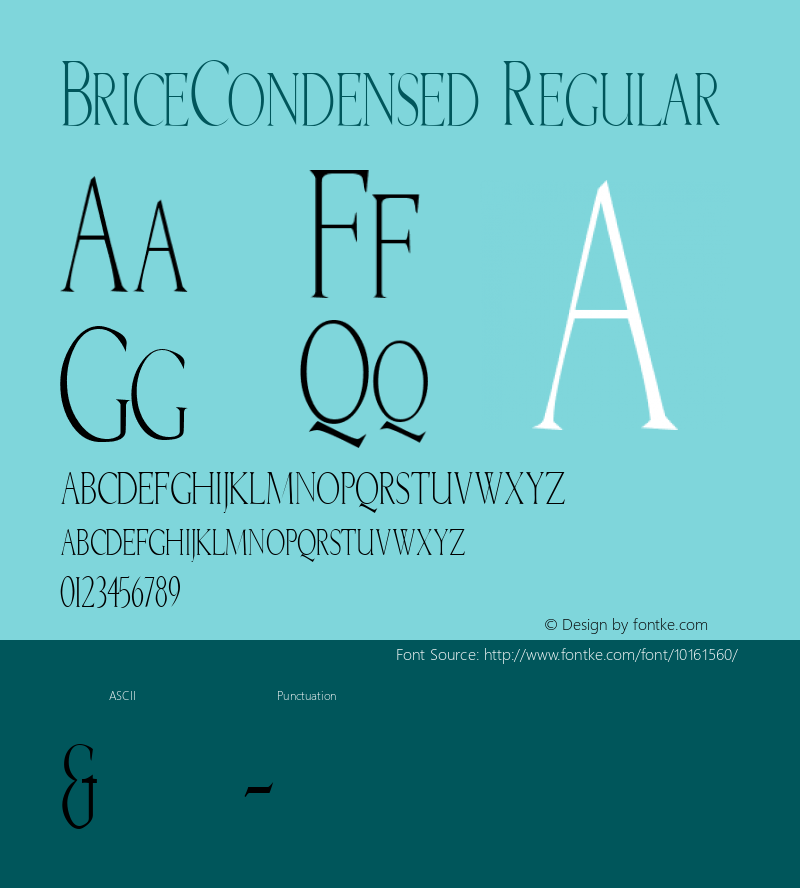 BriceCondensed Regular Rev. 003.000图片样张