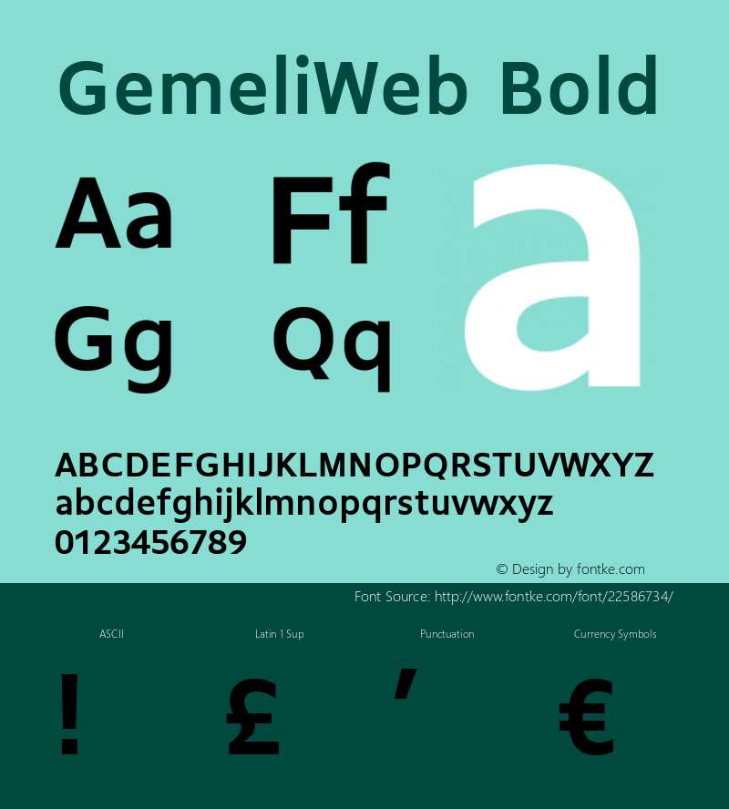 GemeliWeb Bold Version 1.001;PS 1.1;hotconv 1.0.72;makeotf.lib2.5.5900; ttfautohint (v0.92) -l 8 -r 50 -G 200 -x 14 -w 