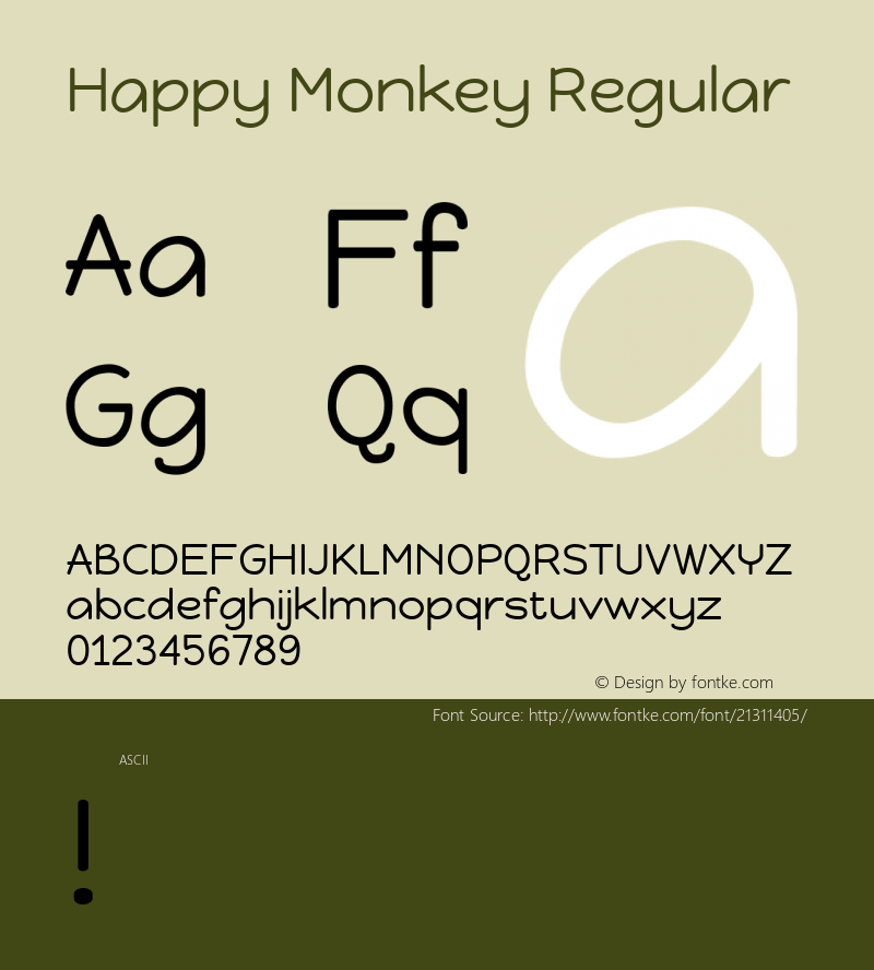 Happy Monkey Regular 图片样张