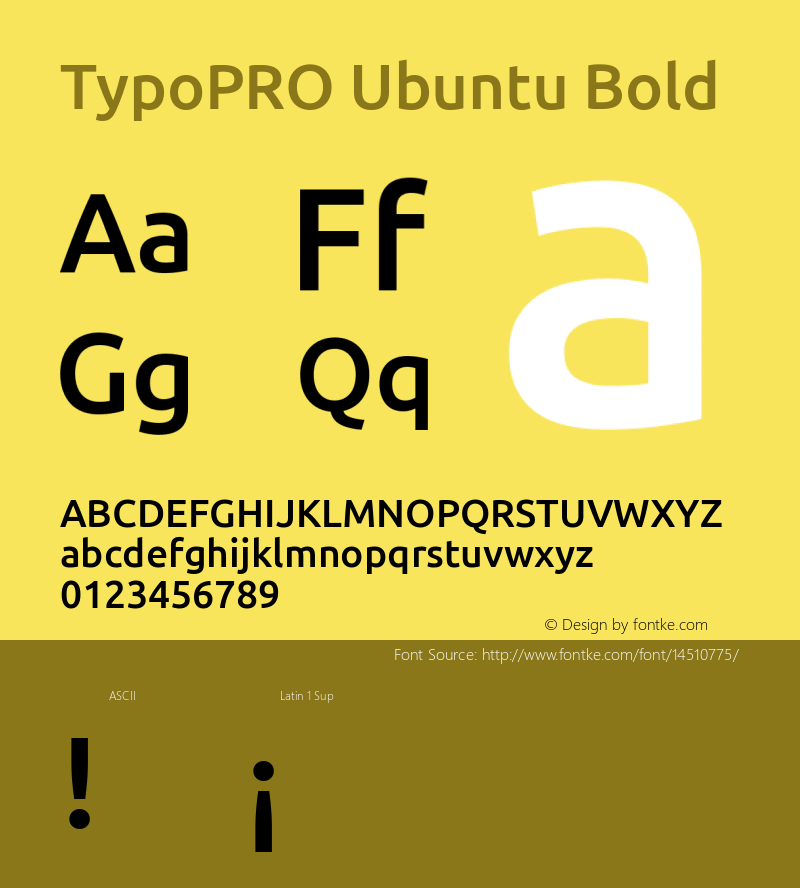 TypoPRO Ubuntu Bold Version 0.80图片样张