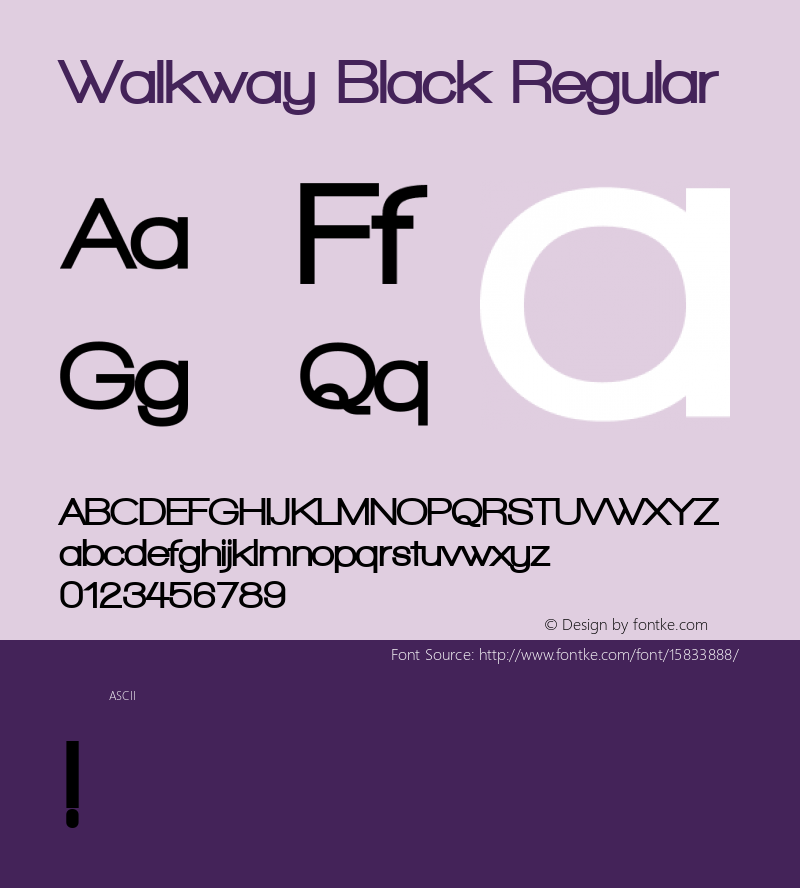 Walkway Black Regular 1.0; ttfautohint (v1.4.1)图片样张