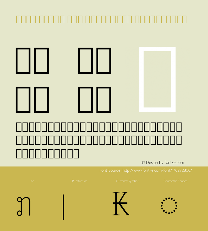 Noto Serif Lao Condensed ExtraLight Version 2.000图片样张