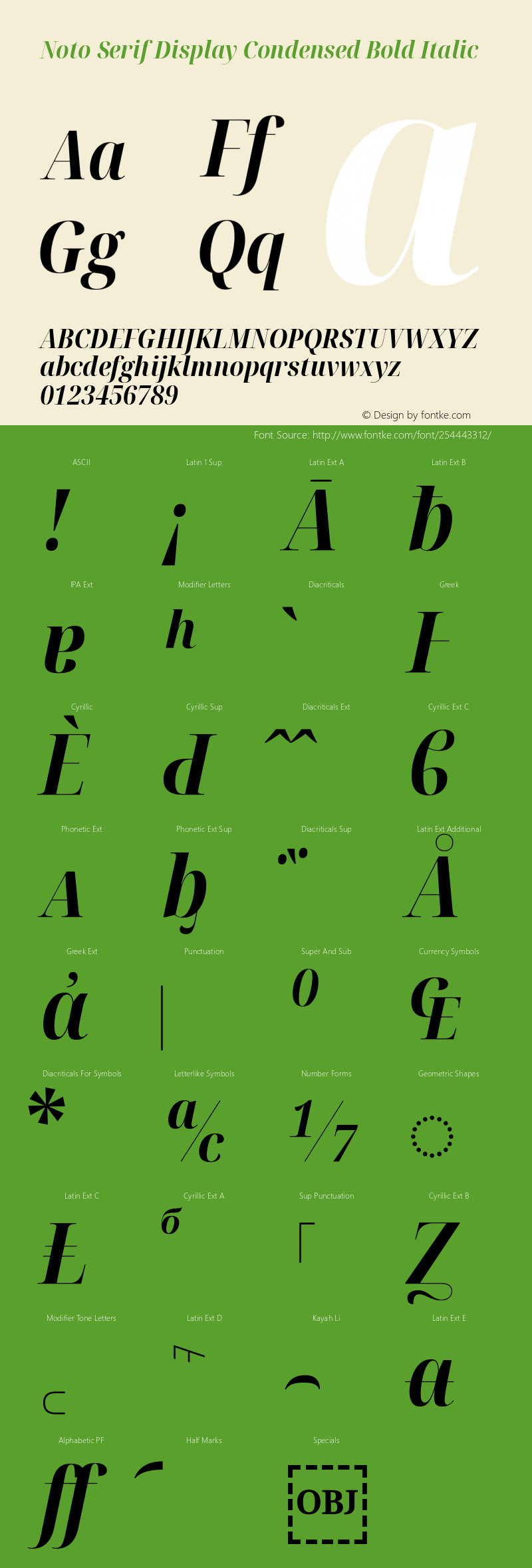 Noto Serif Display Condensed Bold Italic Version 2.003图片样张