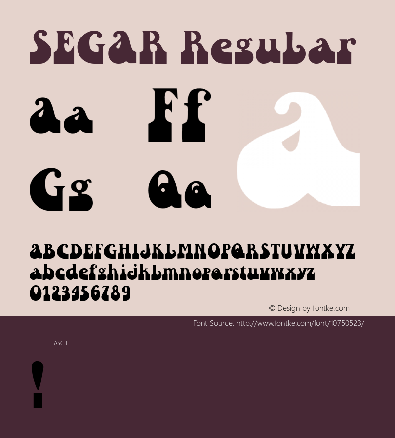 SEGAR Regular Unknown图片样张