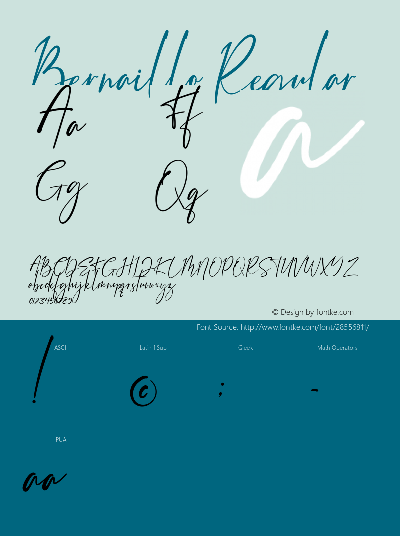 Bernaillo Version 1.00;January 19, 2019;FontCreator 11.5.0.2421 64-bit图片样张