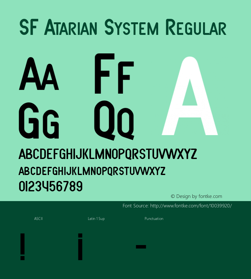 SF Atarian System Regular 1.0图片样张