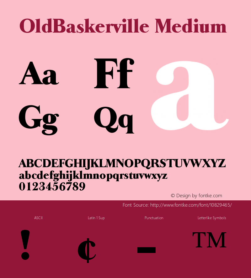 OldBaskerville Medium Version 001.001图片样张