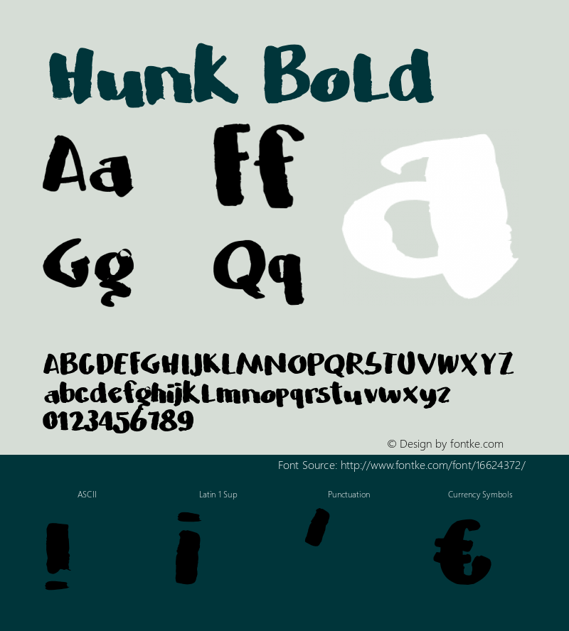 Hunk Bold Version 1.000;PS 001.001;hotconv 1.0.56图片样张