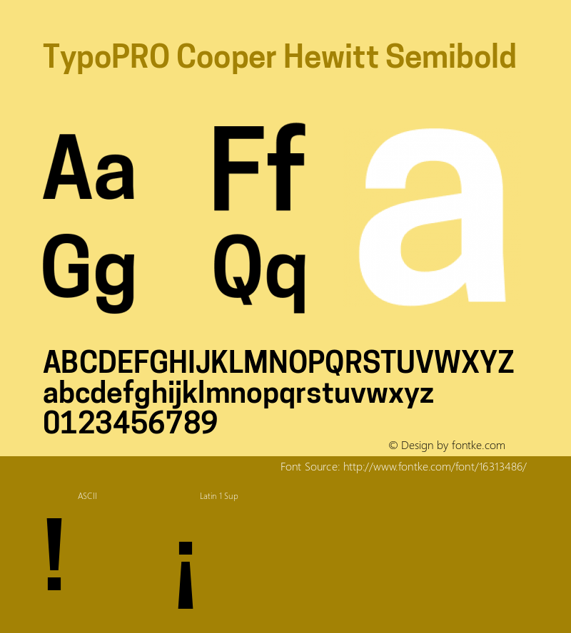 TypoPRO Cooper Hewitt Semibold 1.000图片样张