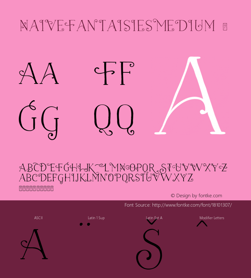 NaiveFantaisiesMedium ☞ 2.000;com.myfonts.easy.la-goupil.naive.fantaisies-medium.wfkit2.version.461M图片样张