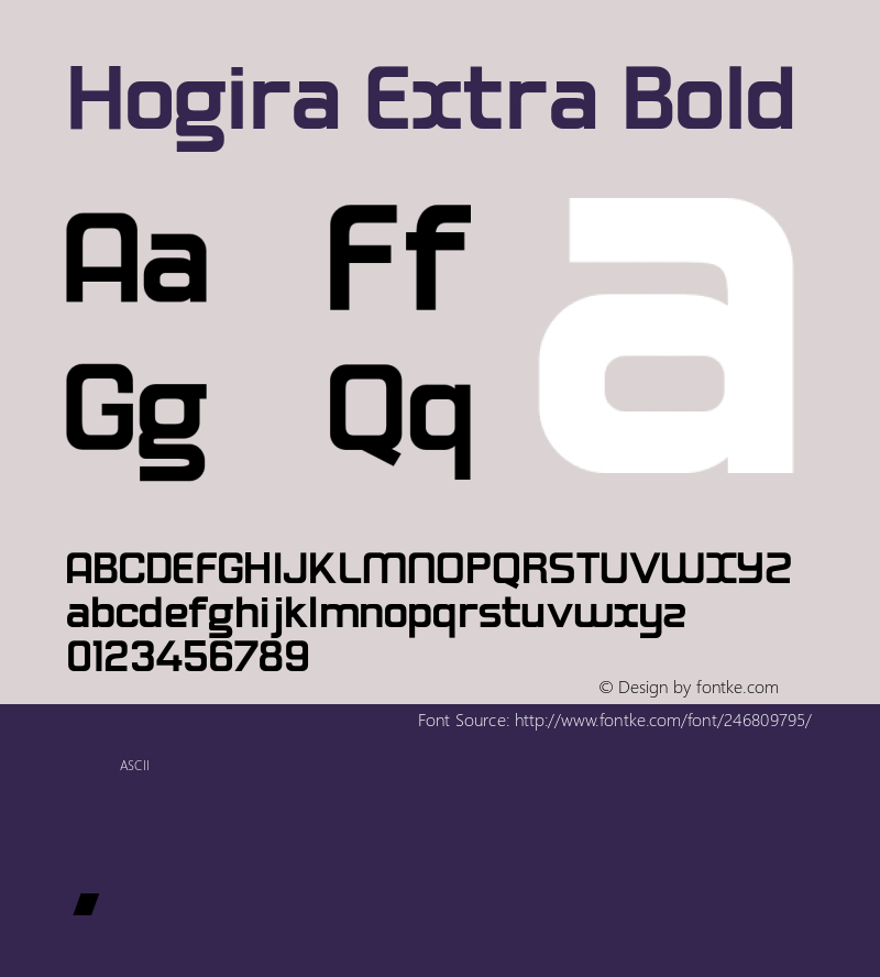 Hogira-ExtraBold Version 1.000图片样张