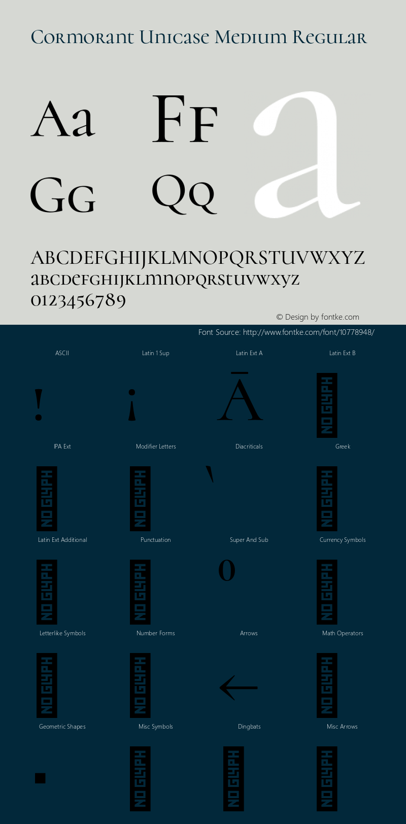Cormorant Unicase Medium Regular Version 1.000;PS 001.000;hotconv 1.0.70;makeotf.lib2.5.58329图片样张