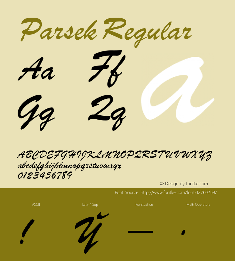 Parsek Regular Converted from h:\font\PARSEK.TF1 by ALLTYPE图片样张