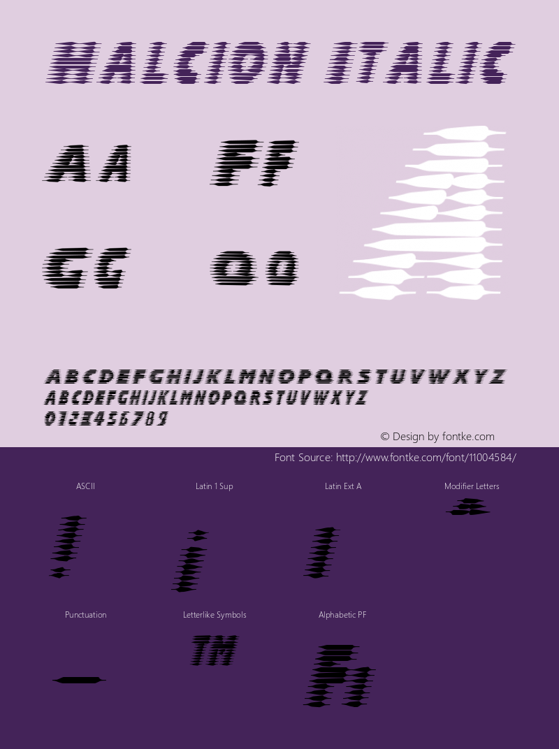 Halcion Italic Version 001.000图片样张